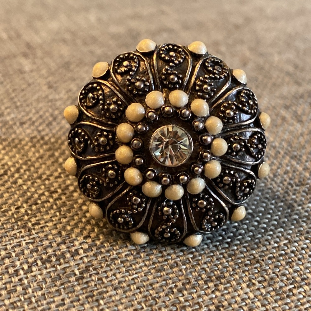 Silver Art Deco Vintage Ring (6) - Picture 2 of 5